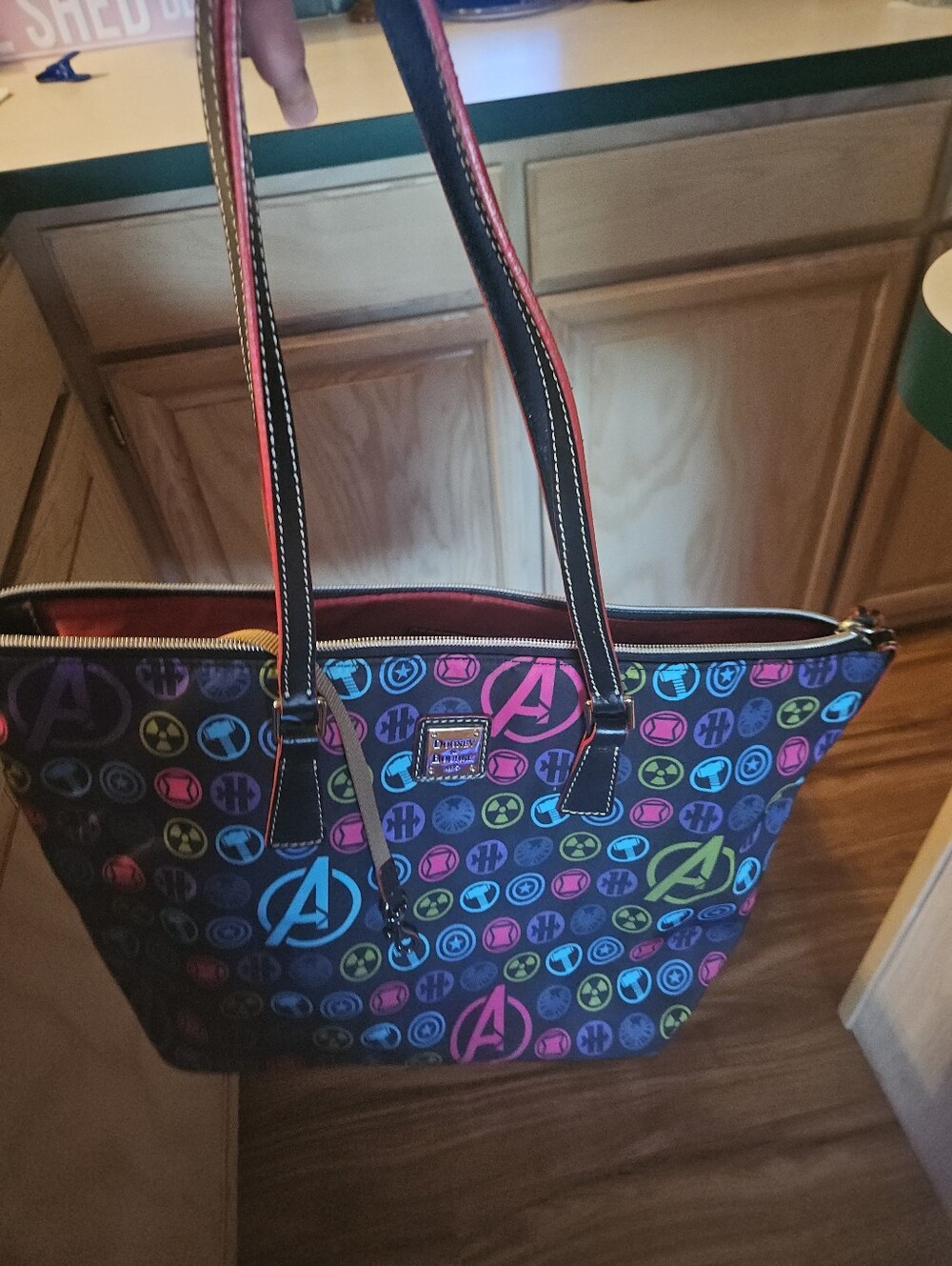 Dooney &Bourke Multicolor Avengers Symbol Tote Bag - Women's Shoulder Bag - Picture 5 of 9
